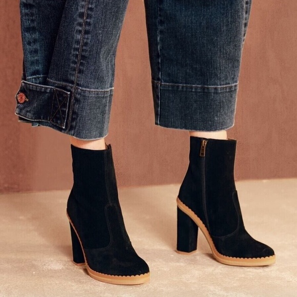 See By Chloe Black and Tan Heeled Boots - Picture 2 of 10